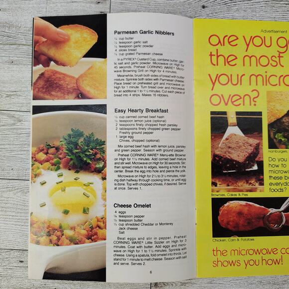 Corning Microwave Cookware Use & Care with Recipe Ideas Vtg Booklet VERY GOOD - Picture 3 of 13